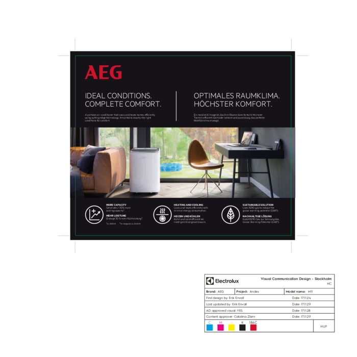 AEG - Climatiseur mobile - AXP34U338HW