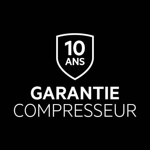  10 ans de garantie sur le compresseur inverter